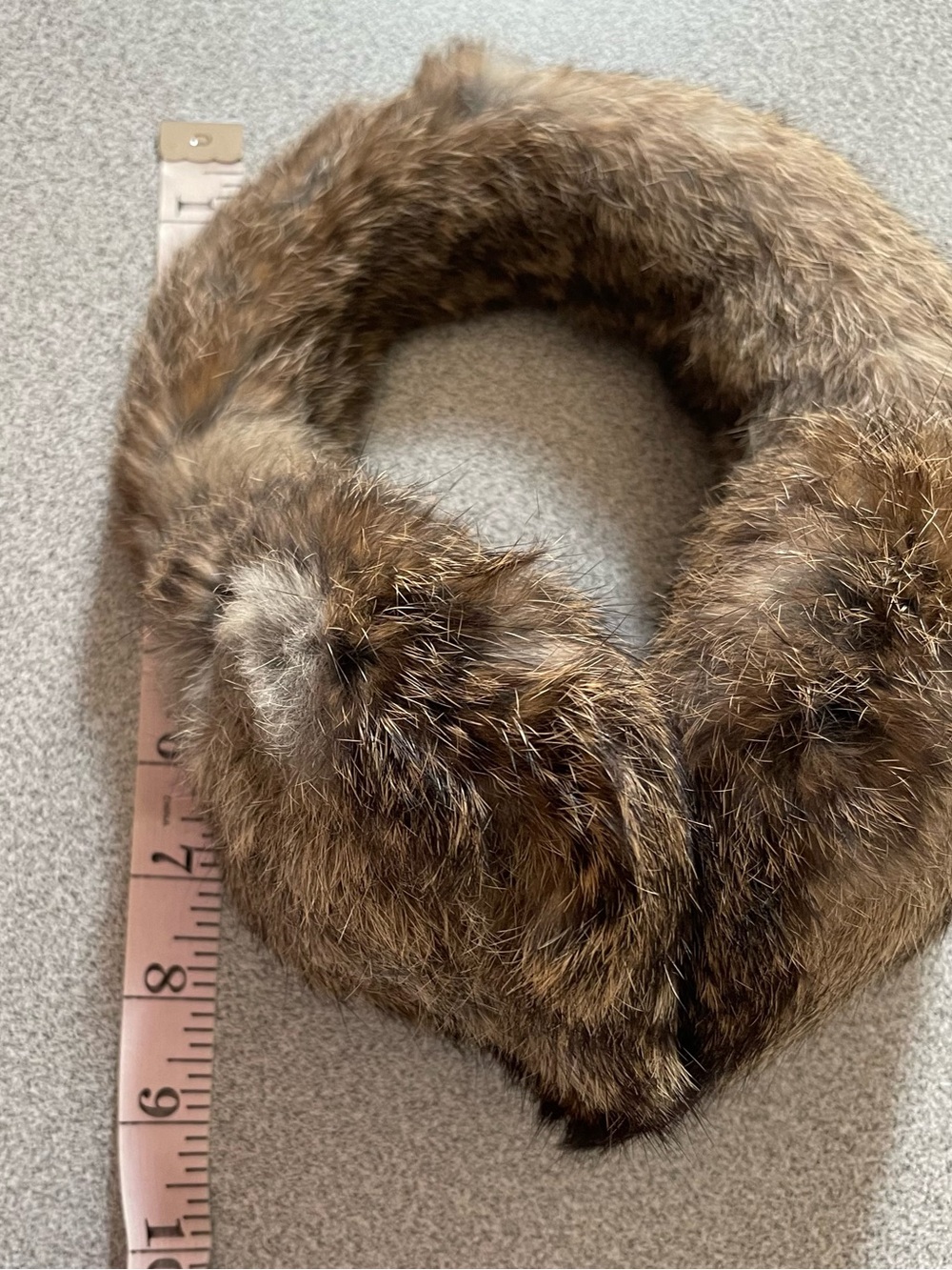 Brown Rabbit Fur Ear Muffs - Picture 5 of 6